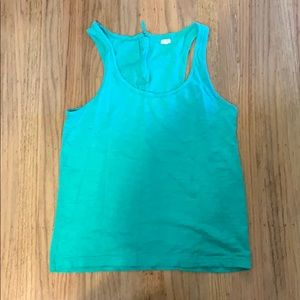 J crew zipper back turquoise tank top. Medium
